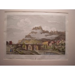 España. Cataluña. Barcelona. «Vista del puente de Monistrol y de la montaña de Montserrat» Alexandre Laborde (1810-11)