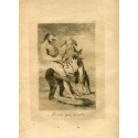 Aguafuerte de Goya. ¡Miren que grabes!. Lámina 63 de la serie de grabados Los Caprichos, edición de 1937.