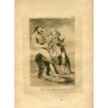 Aguafuerte de Goya. ¡Miren que grabes!. Lámina 63 de la serie de grabados Los Caprichos, edición de 1937.
