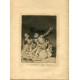 FRANCISCO DE GOYA «Si amanece, nos vamos» Grabado original nº 71 de los Caprichos. Calcografía Nacional.