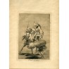 Goya etching. What one does to another (Unos a otros). Plate 77 from The Caprices etching series, 1937 edition.