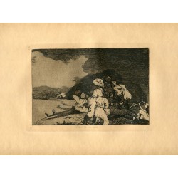 FRANCISCO DE GOYA «Bien te se está» Grabado original nº 6 de los Desastres de la guerra. Calcografía Nacional.