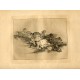 Goya etching. It always happens (Siempre sucede'). Plate 8 from Disasters of War etching series, 1937 edition.