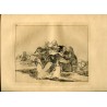 Goya etching. Everything is topsy-turvey ('Todo va revuelto'). Plate 42 from Disasters of War etching series, 1937 edition.
