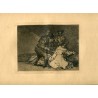 Goya etching. This is bad ('Esto es malo'). Plate 46 from Disasters of War etching series, 1937 edition.