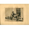 Goya etching. To the cemetery ('Al cementerio'). Plate 56 from Disasters of War etching series, 1937 edition.