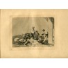 Aguafuerte de Goya. 'No hay que dar voces'. Lámina 58 de la serie de grabados Disasters of War, edición de 1937.