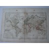 Mapa antiguo del mundo. Mappe-Monde. De Vaugondy, Delamarche, 1804