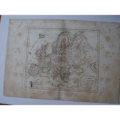 L'Europe» por Robert de Vaugondy-Delamarché Paris 1804