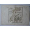 Mapa antiguo de Noruega y Dinamarca. Roberto de Vaugondy (1794)