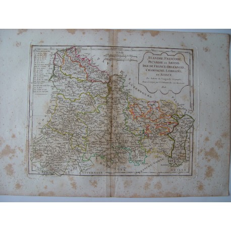 «Flandre Francoise, Picardie et Artois Isle de France» par Robert de Vaugondy-Delamarché 1806
