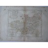 Mapa antiguo de las regiones del noroeste de Francia. Roberto de Vaugondy (1794)