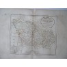 Mapa antiguo de las regiones de shoutern de Francia. Roberto de Vaugondy (1794)