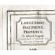 Languedoc Dauphiné, Provence par Robert de Vaugondy-Delamarché 1800