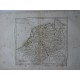 Mapa antiguo de Holanda y Westfalia. Roberto de Vaugondy (1806)