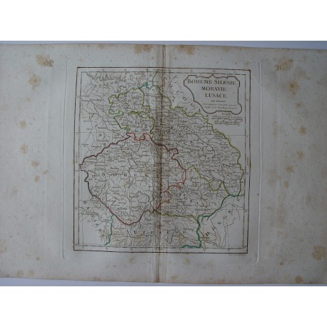 «Boheme Silesie Moravie Lusace par Robert de Vaugondy-Delamarché 1800