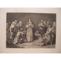 «Escena religiosa» Dibujó Eusebio Zarza (Madrid 1856-1881). Grabó José Amills (activo segunda mitad del siglo XIX)