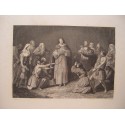«Religious scene» Drawn by Eusebio Zarza (Madrid 1856-1881). Engraved José Amills (active second half of the 19th century)