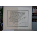 L. Vivien «Carte de la Peninsule Hispanique 1824. Grabado por Giraldon-Bovinet