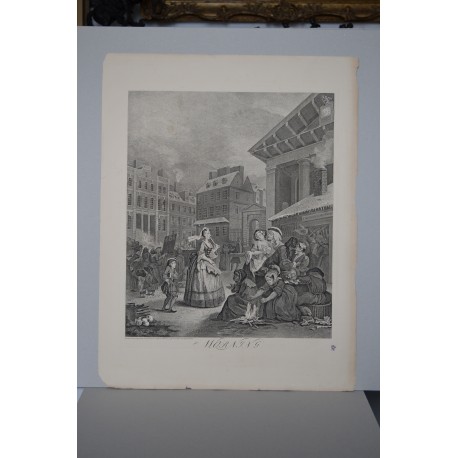 William Hogarth. «Morning» dibujado, grabado y publicado por Hogarth en 1738