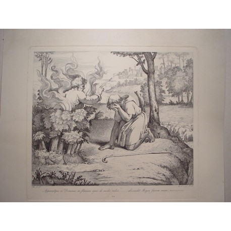 «Moisés se cubre el rostro ante la presencia de Dios en la zarza ardiente»