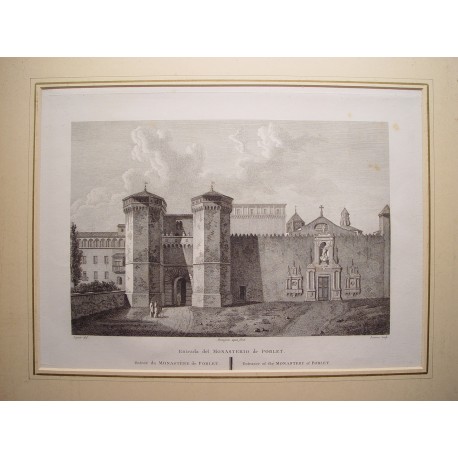 España. Cataluña. Tarragona. «Entrada del Monasterio del Poblet» Alexandre Laborde 1810-11)