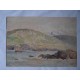 Escena de costa  L.H. Winn. Fechada en 1922. Acuarela inglesa del siglo XIX-XX.