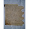 Documento notarial del siglo XVI sobre pergamino. Fechado en Arenys en 1525.