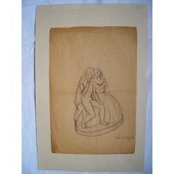 Arlequín Dibujo primera mitad siglo XX.