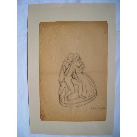 Arlequín Dibujo primera mitad siglo XX.