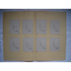 Bocetos de zapatos 8 dibujos a lapiz de diseños de zapatos.