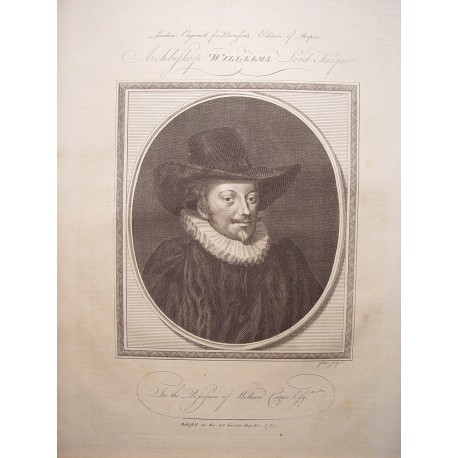 «Archbishop Williams Lord Keeper». Grabado por John Goldar (Oxford,1729-Londres,1795)