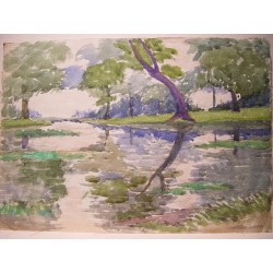 Paisaje Acuarela inglesa.