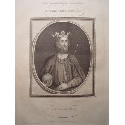«Edward II. King of England» Grabado por John Goldar (Oxford,1729-Londres,1795)