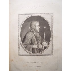 «King Canute the Dane» Grabado por John Goldar (Oxford,1729-Londres,1795)