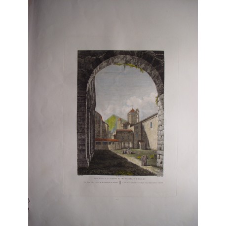 España. Cataluña. Tarragona  «Vista de los patios del Monasterio del Poblet» Alexandre Laborde (1810-11)