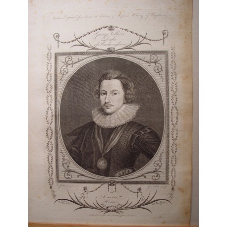 «George Villiers, Duke of Buckingham». Grabado por George Noble. Pintó C.Johnson
