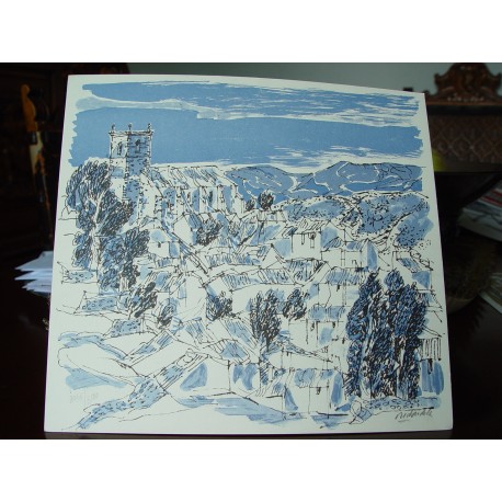 Agustín Redondela . Litografia  firmada a mano por el artista.