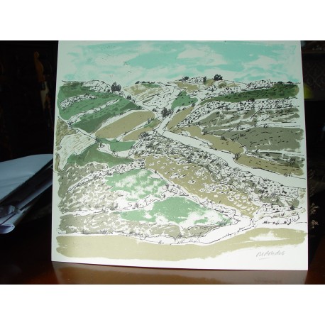 Agustín Redondela . Litografia  firmada a mano por el artista.