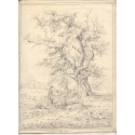 Paisaje Dibujo fechado en 1826 y firmado Charlotte