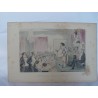 Lecture de M. Jorrock sur unting Gravure originale en couleur par John Leech et Phiz en 1840-1855