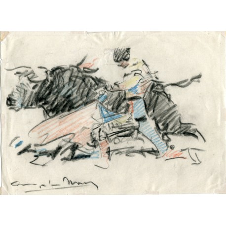 Angel Gonzalez Marcos. Dibujo ceras y carboncillo