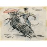El torero Segura dibujo carboncillo de Angel Gonzalez Marcos.