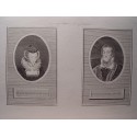 Mary Queen of Scotts and Devereux Earl of Essex. Grabado por Pass