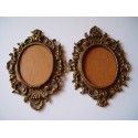 Preciosa pareja de marcos antiguos de bronce