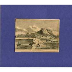 Grabado original de Alicante revista inglesa siglo XIX