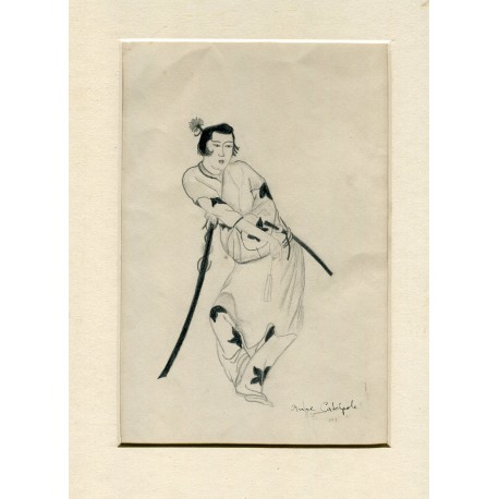 Japonesa dibujo a lápiz por Anne Catchpole