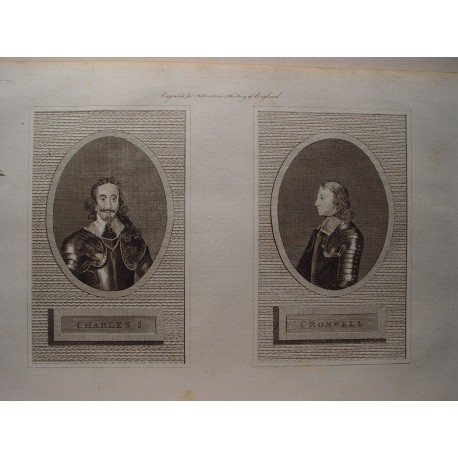 «Charles I and Cronwell» Engravig for Ashburton´s History of England.
