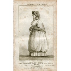 Miss Ann Batley. engraving  publicado por Hogg en 1805 del libro Wonderful Museum