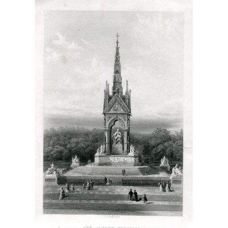«The Albert Memorial» grabado por J.C. Armytage